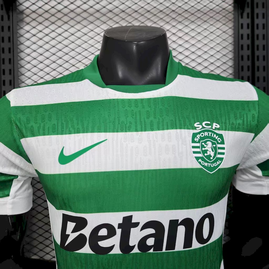 Camisa Sporting Lisboa I (Home) 25/26 - Jogador Masculina - Verde e Branco