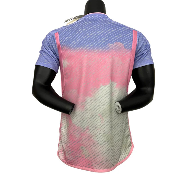 Camisa Seleção do Japão II (Away) 23/24 - Jogador Masculina - Rosa, Roxo e Branco