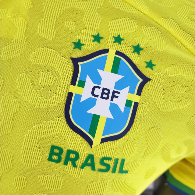 Camisa Seleção do Brasil I (Home) 23/24 - Jogador Masculina - Amarelo