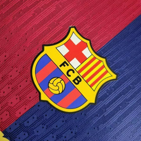 Camisa Barcelona I (Home) 24/25 - Jogador Masculina - Vermelho e Azul