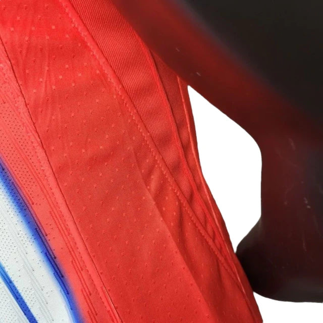 Camisa Atlético de Madrid I (Home) 24/25 - Jogador Masculina - Vermelho, Branco e Azul